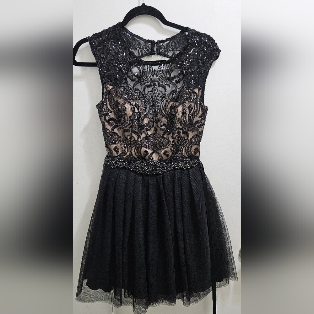Say Yes to the Dress Black Dress with Open Back